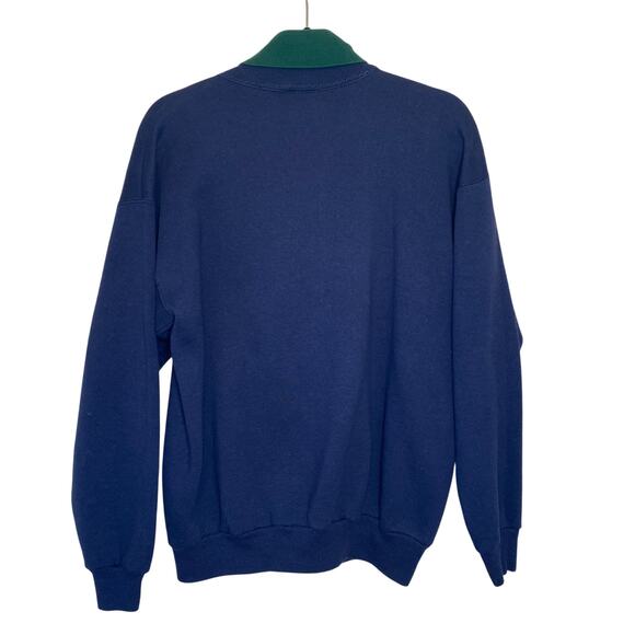 Vintage 90s Kansas Embroidered Sunflower Turtleneck Sweatshirt Grandma Nana L - Picture 2 of 7